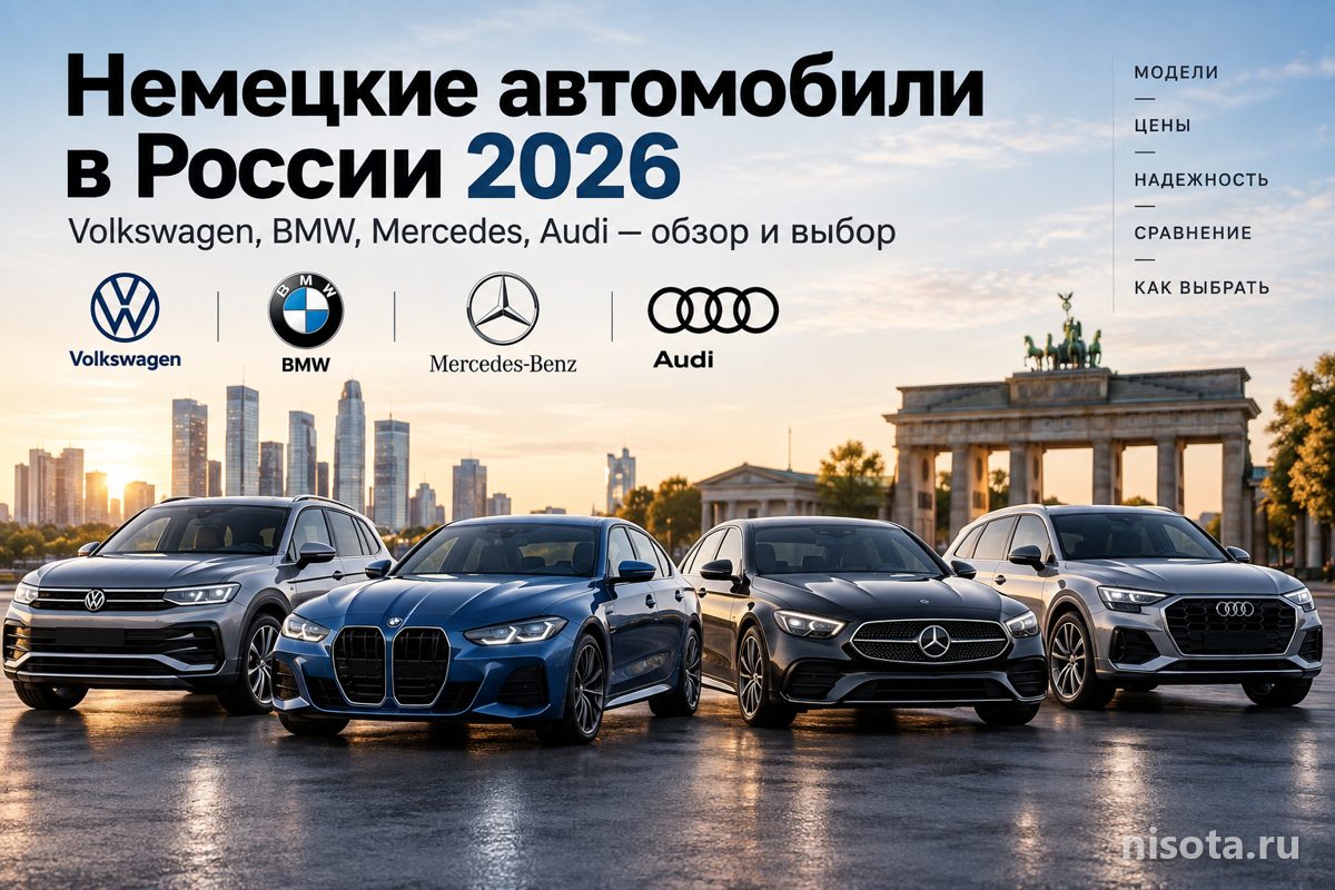 Немецкие автомобили в России в 2026: Volkswagen, BMW, Mercedes, Audi — что брать